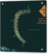 Hurricane Fay 2014 Track North Atlantic Ocean Infographic Acrylic Print