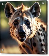 Hyena Portrait Shown Close-up. Acrylic Print