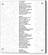 I Am Becoming - Poem With Design Acrylic Print