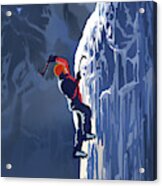 Ice Climber Acrylic Print
