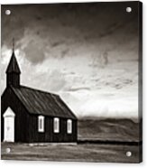 Iceland Gothic Black Church 4 Acrylic Print
