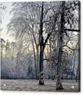 Icy Morning At Silverbrook Gateway Acrylic Print