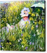 In The Meadow By Claude Monet 1876 Acrylic Print