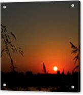 In The Vermilion Fields Of Twilight Acrylic Print