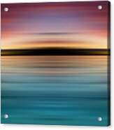 India Sunset Colors - Abstract Wide Sunset Wall Art Acrylic Print