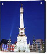 Indianapolis Indiana Soldiers And Sailors Monument At Night Phot Acrylic Print