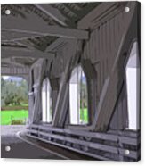 Inside A Covered Bridge Acrylic Print