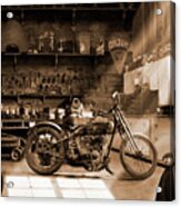 Inside The Old Motorcycle Shop 2 E S Acrylic Print