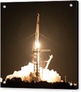 Inspiration 4 Lift Off 2 - Resilience And Its Crew Launched Into Orbit From Kennedy Space Center Acrylic Print