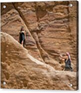 An Intimate Moment In Petra Acrylic Print