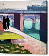 Iron Bridges At Asnieres By Emile Bernard Acrylic Print