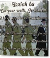 Isaiah 62 Soldiers And Rabbi Acrylic Print