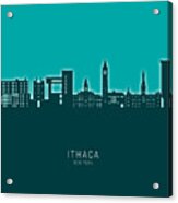 Ithaca New York Skyline #22 Acrylic Print