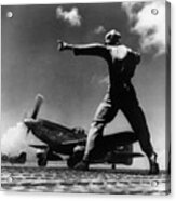 Iwo Jima - P-51 Taking Off Acrylic Print