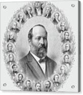 James Garfield And The Presidents Of Usa - Circa 1882 Acrylic Print