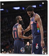 James Harden And Joel Embiid Acrylic Print