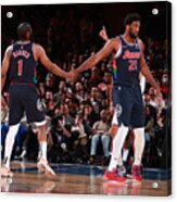 James Harden And Joel Embiid Acrylic Print