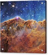 James Webb Telescope The Cosmic Cliffs In Carina Acrylic Print