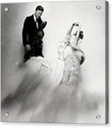 Jazz Musician Gerry Mulligan And Model Monique Chevalier Acrylic Print