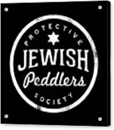 Jewish Peddlers Protective Society- Art By Linda Woods Acrylic Print