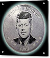 John F. Kennedy 1963 Silver  L Acrylic Print