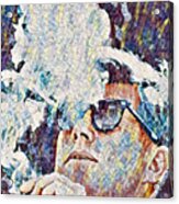 John F Kennedy Cigar And Sunglasses Painting 2 Acrylic Print