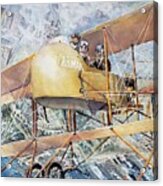 Juliette Low Rides In A Biplane Acrylic Print