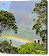 Kalalau Lookout Rainbow Acrylic Print
