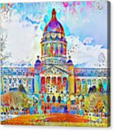 Kentucky State Capitol In Contemporary Whimsical Motif 20210206 Acrylic Print