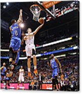 Kevin Durant, Goran Dragic, And Russell Westbrook Acrylic Print