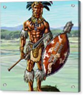 Warrior King Shaka Zulu Acrylic Print