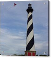 Kite At Cape Hatteras Lighthouse Acrylic Print