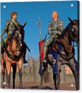 Knights Art Print - Father And Son Acrylic Print