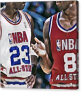Kobe Bryant Michael Jordan Acrylic Print