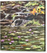 Koi Pond In Hawaii Acrylic Print