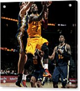 Kyrie Irving And Enes Kanter Acrylic Print