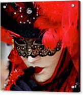 Lady In Red Acrylic Print