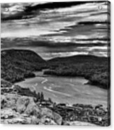 Lake Of The Clouds Black And White Acrylic Print
