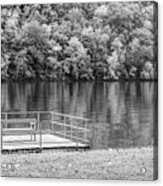 Lake Taneycomo At Rockaway Beach Grayscale Acrylic Print