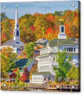 Lake Winnipesaukee Fall Colors In Meredith New Hampshire Acrylic Print