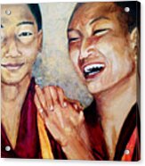 Laughing Monks Acrylic Print