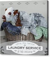 Laundry Room Art - Laundry Service Sign Acrylic Print