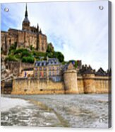 Le Mont A Maree Basse Acrylic Print