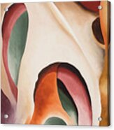 Leaf Motif No 2 - Colorful Modernist Abstract Nature Painting Acrylic Print