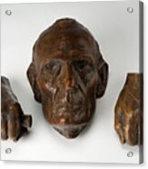 Life Cast Of The Hands And Face Of Abraham Lincoln Acrylic Print