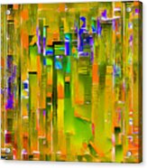 Life In The Big City Abstract 20210306 V2a Square Acrylic Print