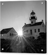 Lighthouse Sun Flare Acrylic Print