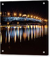 Lights At Coleman Bridge Acrylic Print