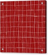 Lines Pattern Modern Design - Red And White Acrylic Print