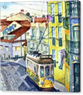 Lisbon Tram 28 Painting Acrylic Print